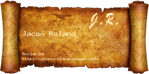 Jacsó Roland névjegykártya