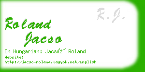 roland jacso business card