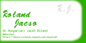 roland jacso business card